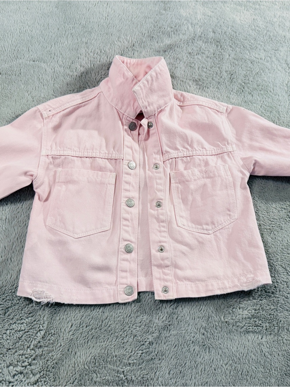 Zara Light Pink Denim Jacket for Kids